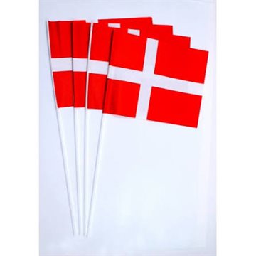 Flag På Stang - Papir 25 X 18 CM - 10 Stk